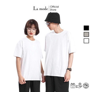 Áo Thun Trơn Tay Lỡ Trắng Đen Oversize Unisex - La mode