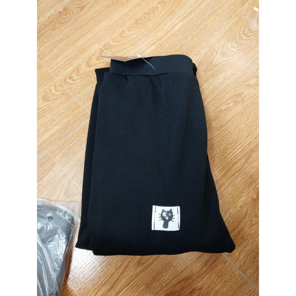 Quần nỉ  lót lông nữ ấm áp cho mùa đông dáng legging ôm sát cạp chun lưng cao