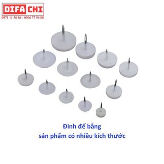 50 cái, 100 cái Đinh đế, đinh nhựa đế trắng đóng chân bàn, chân ghế, chân tủ kích thước 5x15, 5x18 và 5x22