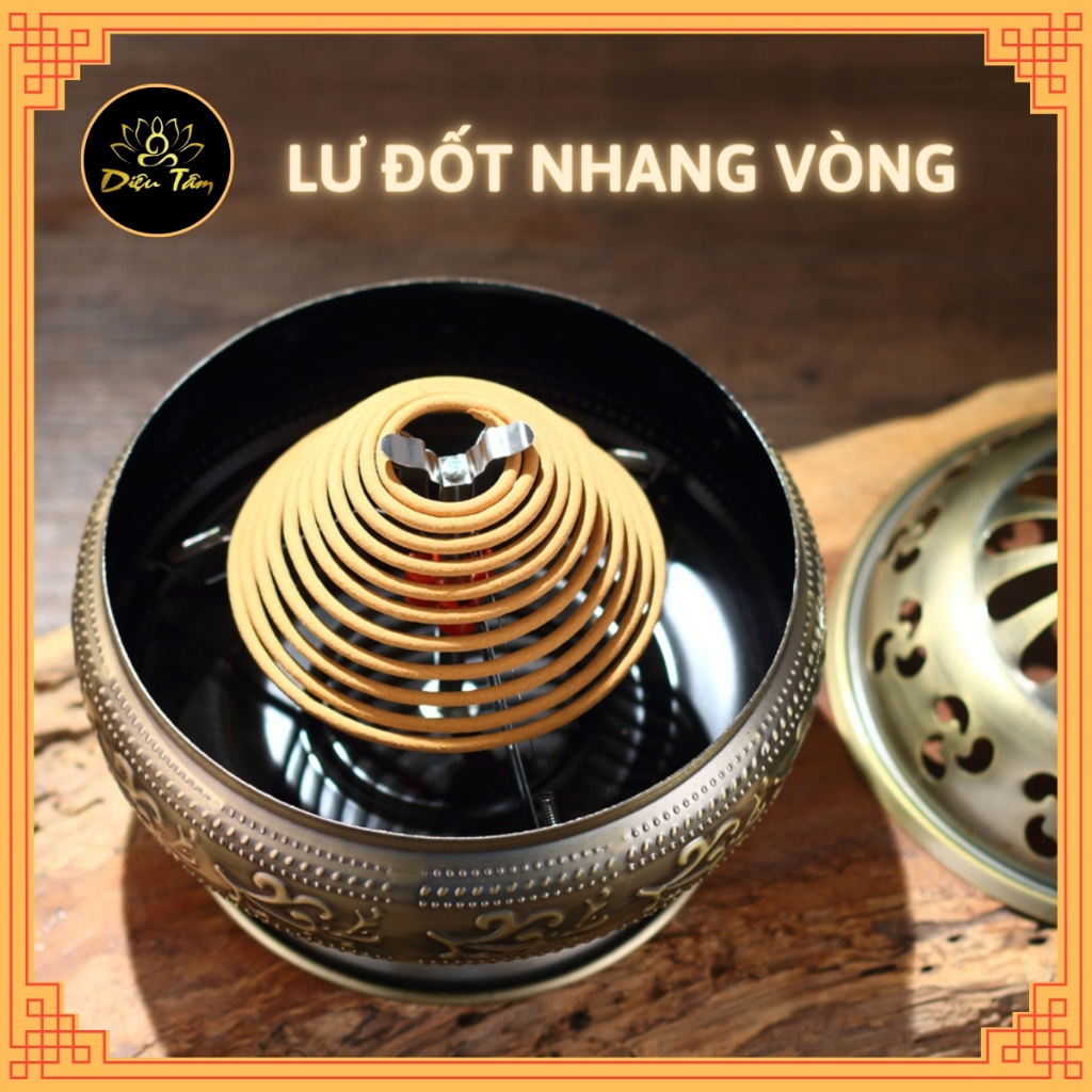 Lư xông trầm hương, cắm nhang vòng