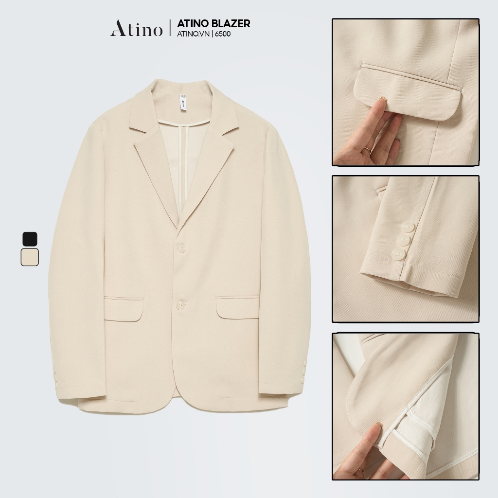 Áo khoác blazer nam ATINO thiết kế Classic dày dặn phong cách Hàn Quốc BZ2.6500