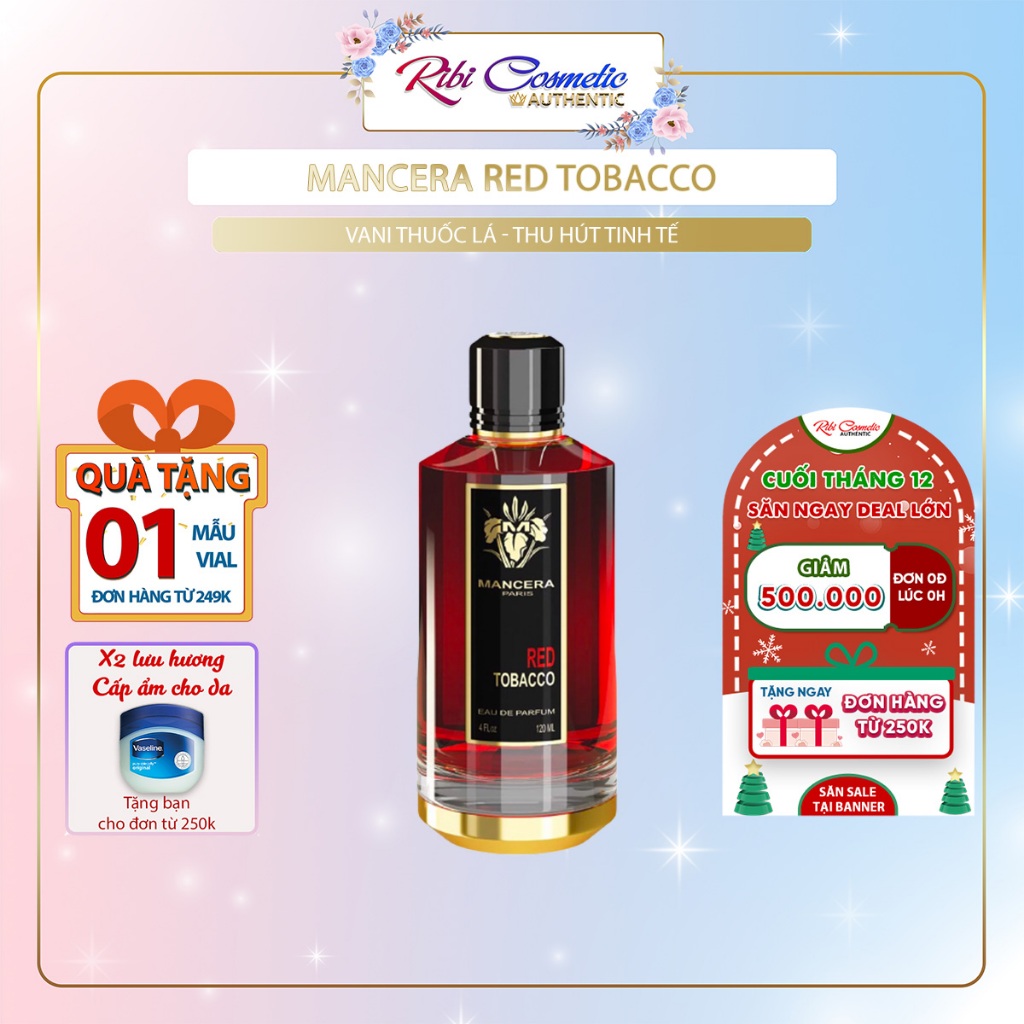Nước Hoa Nam Mancera Red Tobacco Thu Hút Tinh Tế Ribicosmetics