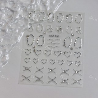 Sticker nail 5D lụa nổi trang trí móng tay