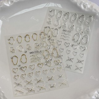 Sticker nail 5D lụa nổi trang trí móng tay