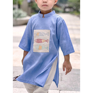 Áo Dài Linen Bé Trai Tết 2025