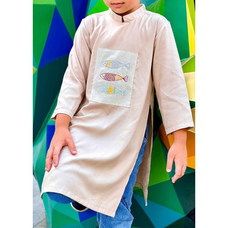 Áo Dài Linen Bé Trai Tết 2025