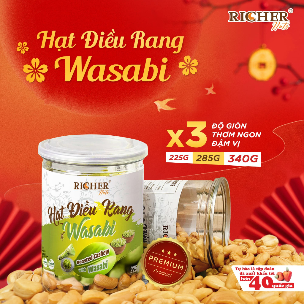 Hạt Điều Rang Vị Wasabi Richer Nuts