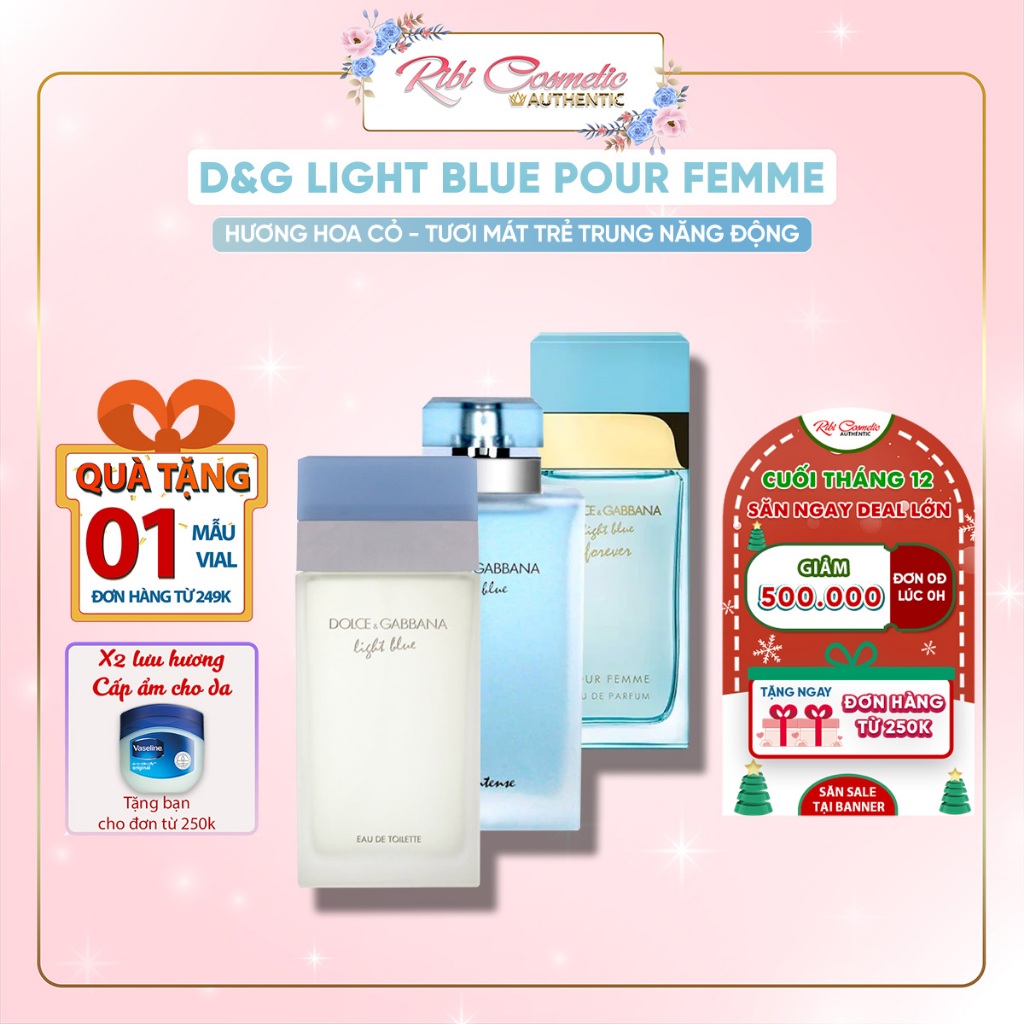 Nước Hoa Nữ Dg Light Blue Edt| Light Blue Intense| Light Blue Forever Pour Femme Ribicosmetics