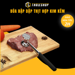 Búa dầm thịt, đập đá, nghiền tỏi 2 mặt bằng hợp kim kẽm tholeshop 8961