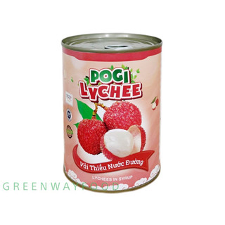 Vải thiều nước đường POGI hộp 565gr
