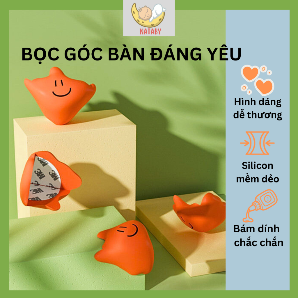 Bịt Góc Bàn, Góc Tủ, Góc Giường Sillicon Đáng Yêu An Toàn Cho Bé Và Người Già