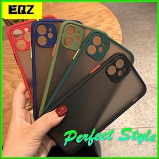 Ốp lưng Iphone 6-7-8 / 6plus - 7plus - 8 plus / XR cao su non trong nhám viền màu chống vân tay
