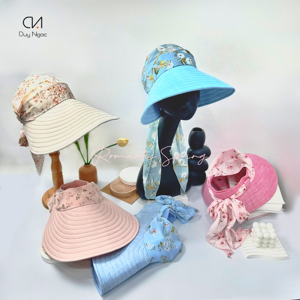 Nón kết nữa đầu khăn voan cho nữ Duy Ngọc cao cấp, hàng chính hãng, chất liệu vải Cotton cao cấp ( 0919 )