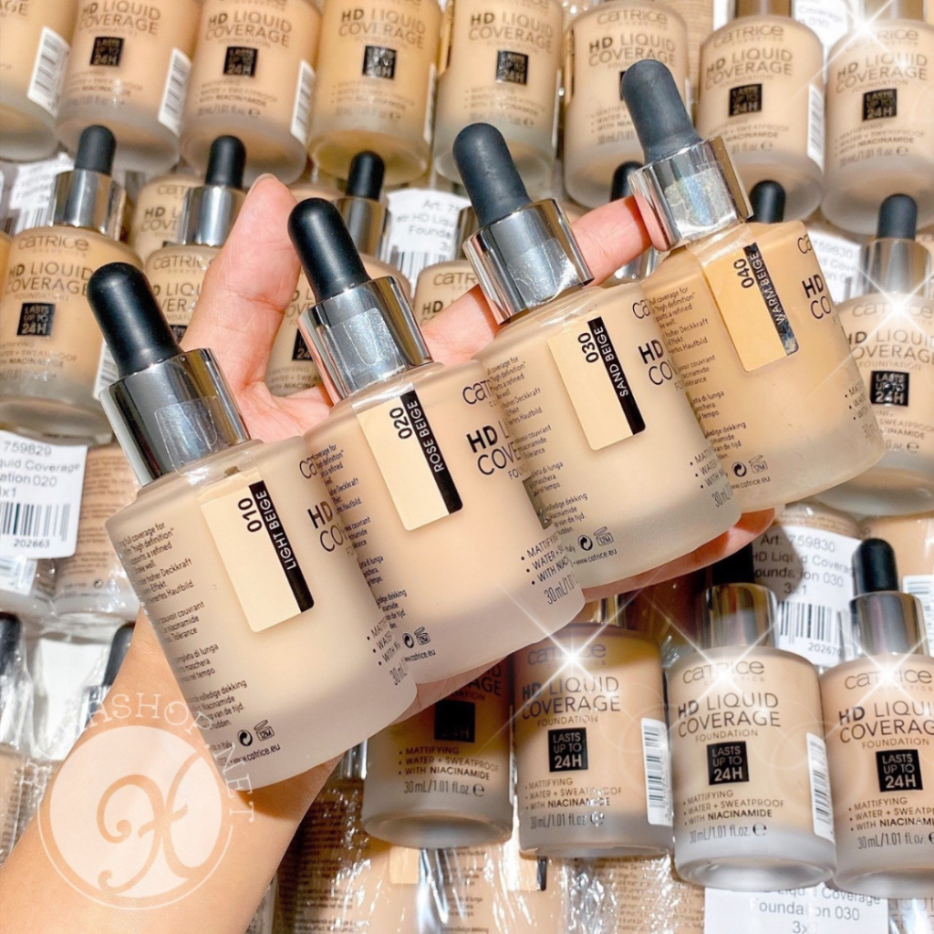 Kem Nền Catric Hd Liquid Coverage Foudation Lasts Up To 24H màu tự nhiên, mềm mịn