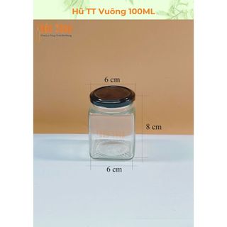 Hũ thủy tinh vuông 100ml