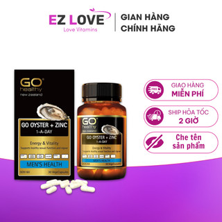 Viên uống Go Oyster + ZinC tăng chất lượng tinh trùng, hỗ trợ chứng vô sinh ở nam xuất tinh sớm, rối loạn cương dương