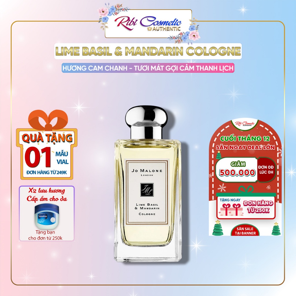 Nước Hoa Mùa Hè Jo Malone Lime Basil & Mandarin Lạc Vào Rừng Chanh Tươi Mát Ribicosmetics