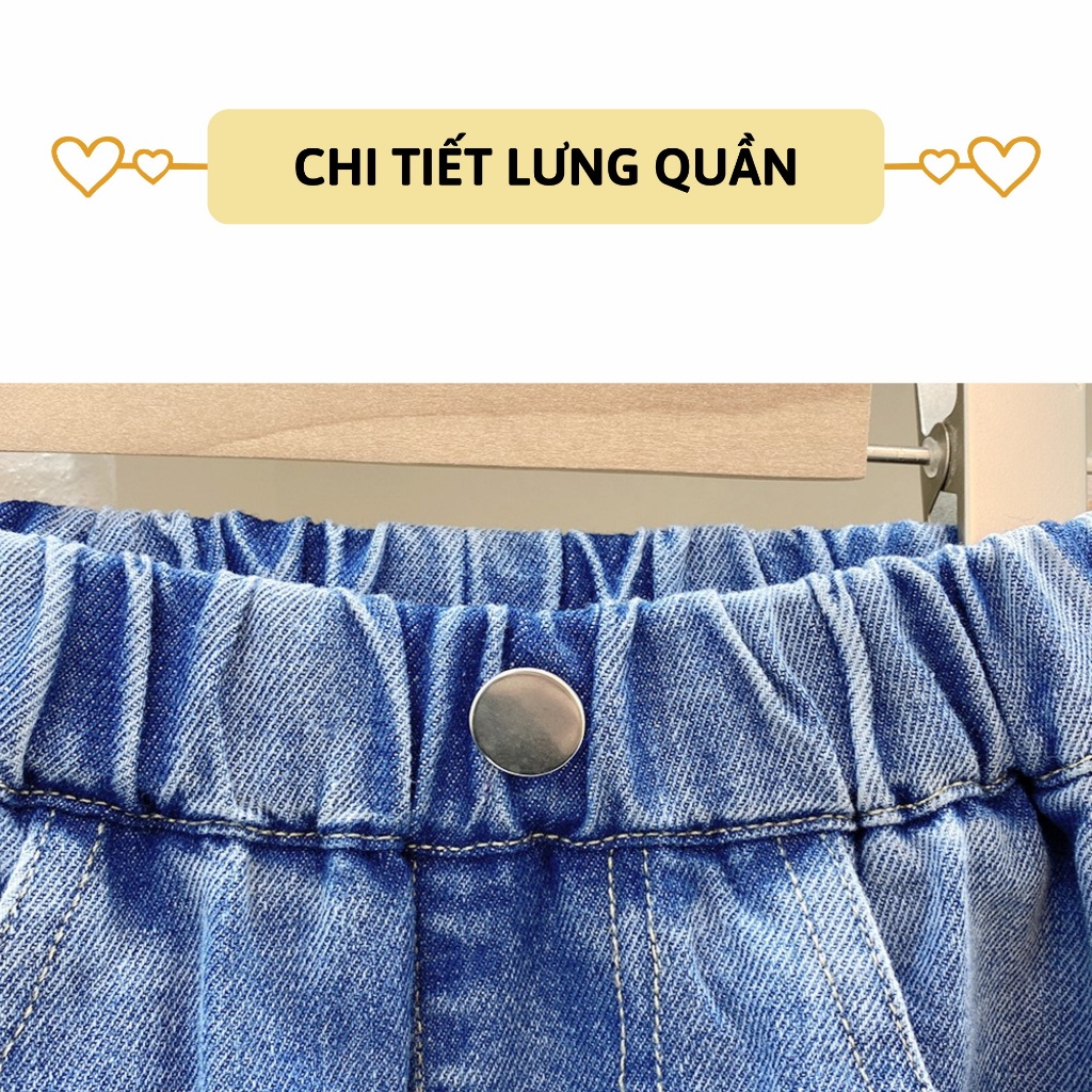 Quần short jean bé trai 27Kids KACADY Quần đùi bò mềm lưng chun nam cho trẻ từ 2-10 tuổi BSJE3