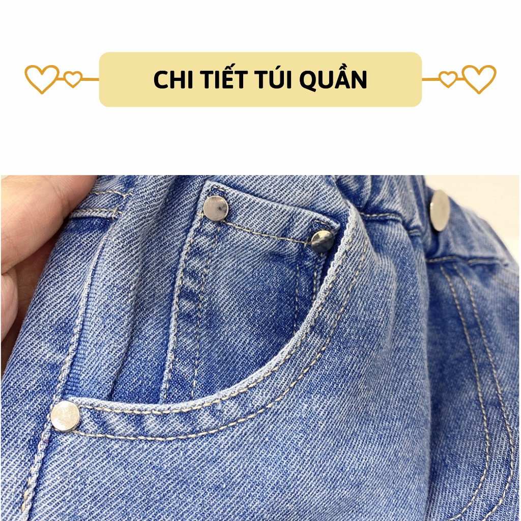 Quần short jean bé trai 27Kids KACADY Quần đùi bò mềm lưng chun nam cho trẻ từ 2-10 tuổi BSJE3