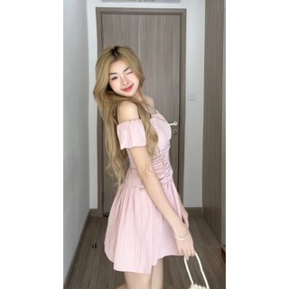 Đầm Trễ Vai Nhún Eo Đuôi Cá
