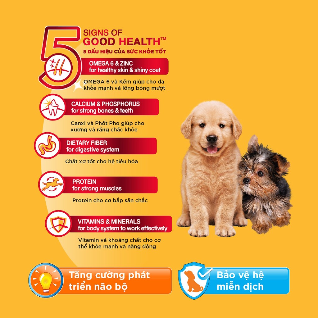 Thức ăn hạt dành cho chó con và chó lớn Pedigree 400g & 500g