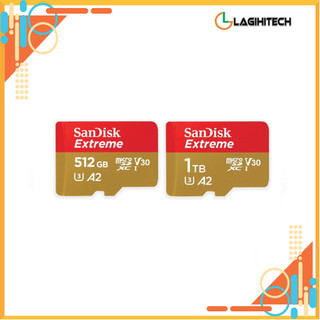 Thẻ nhớ microsdxc sandisk extreme a2 512gb / 1tb v30 u3 4k class 10 uhs-i 190mb/s - bảo hành 5 năm