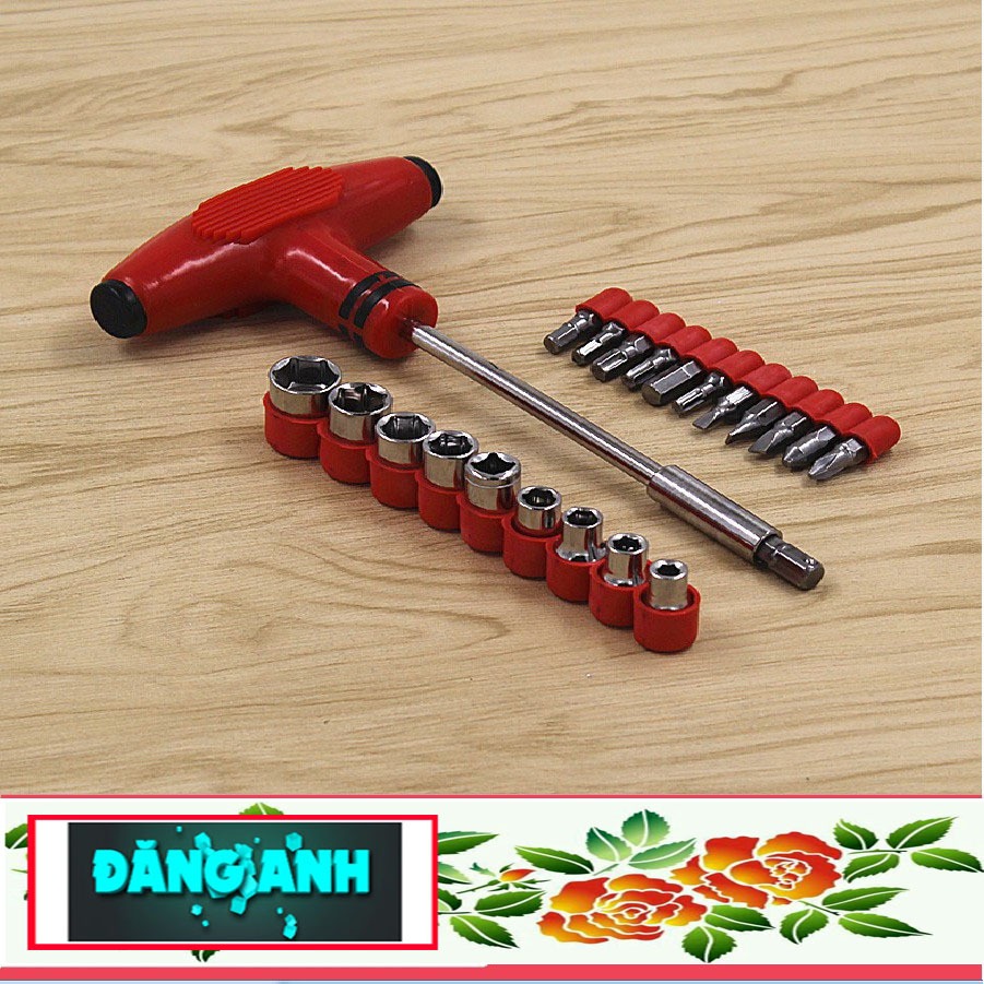 Bộ Vặn Ốc Vít Và Mở Khẩu Lục Giác Đủ Cỡ Chữ T 21 ĐẦU