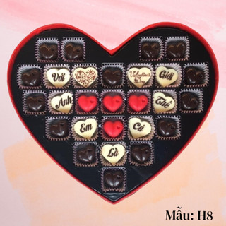 Socola valentine cao cấp Chocolate valentine 2026  (Viết chữ theo yêu cầu)