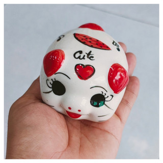 Heo sứ không bỏ vừa nhẫn size mini bóng đẹp