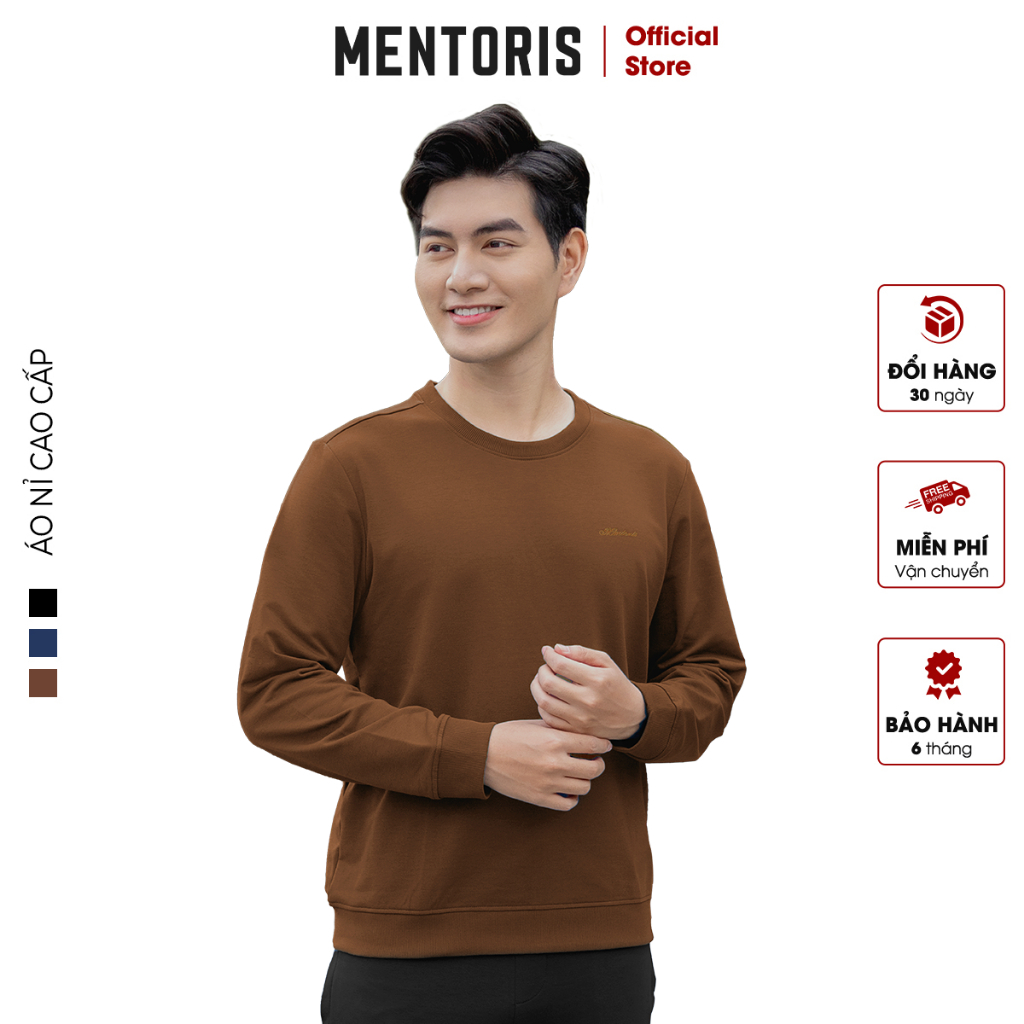 Áo Sweater Nam Cao Cấp Mentoris, Giữ Nhiệt, Giữ Ấm tốt Chất Liệu Cotton Dày Dặn Kiểu Dáng Trẻ Trung Năng Động MDT02