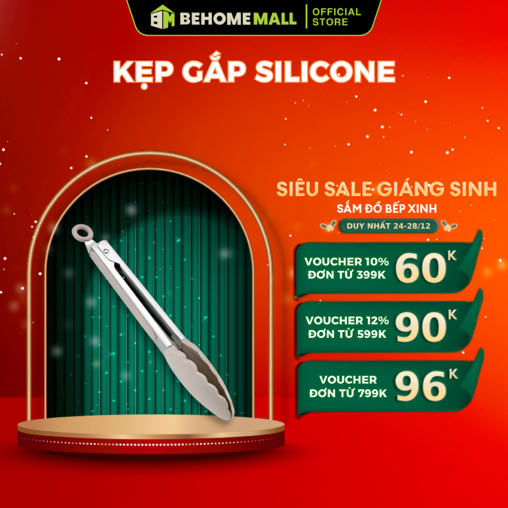Kẹp gắp thức ăn SILICONE BEHOMEMALL