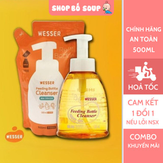  Nước rửa bình sữa Wesser mẫu mới Hàn Quốc chai túi 500ml 