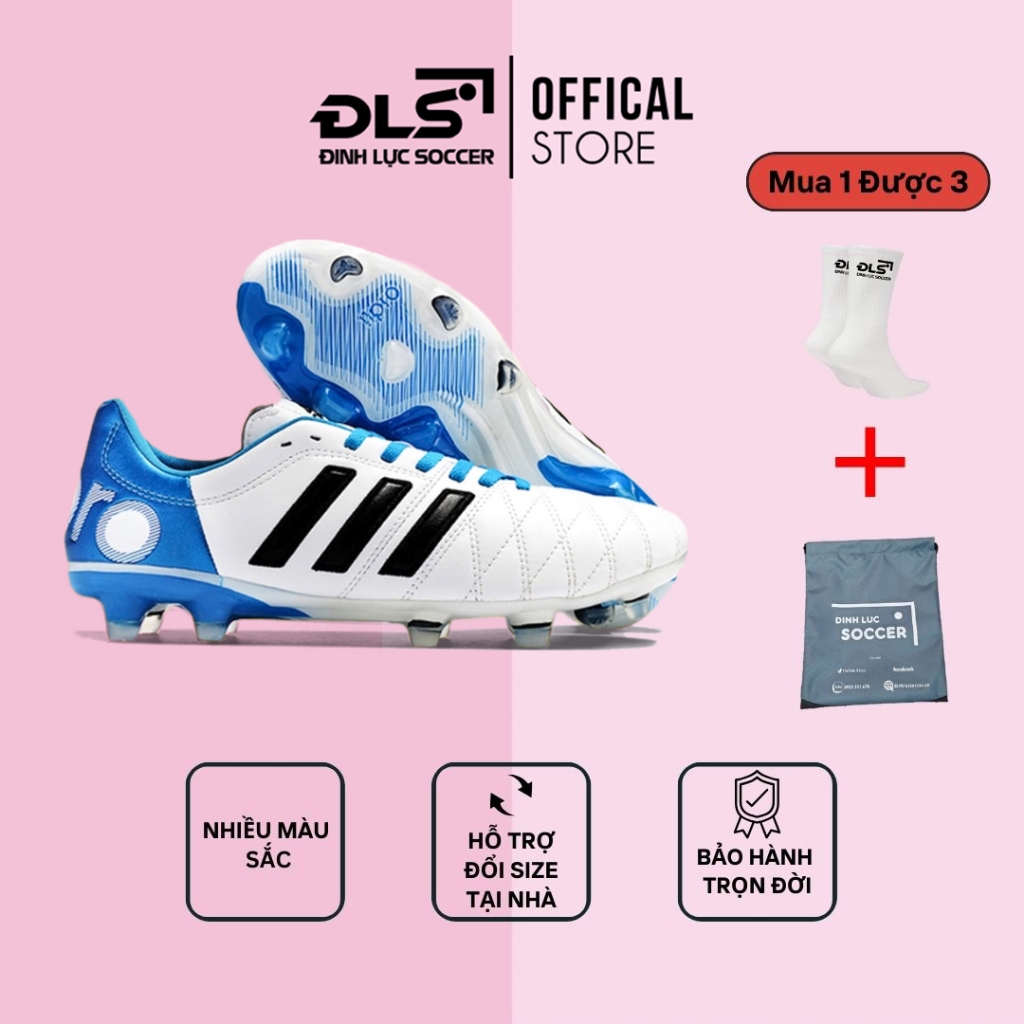 Giày Bóng Đá Adipure 11 Pro Đế FG, Lưỡi Gà Rời Phù Hợp Với Mọi Loại Chân, Upper Da Mềm Mại, Bảo Hành Trọn Đời