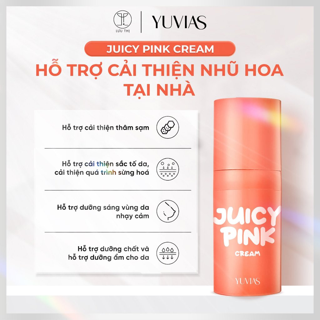 Kem làm hồng nhũ hoa JUICY PINK CREAM - kem khử thâm, dưỡng mềm ti, bikini