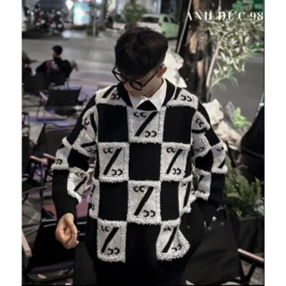 Áo len QC kẻ caro siều dày đang hot hít nam nữ new 2024.