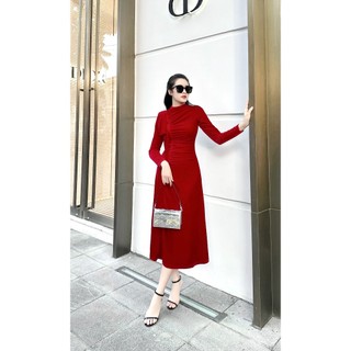 Đầm Nhung The Chun Co Giãn Mềm Mịn Thoải Mái V419