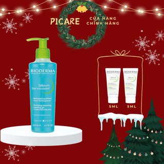 Sữa rửa mặt dạng gel hỗ trợ ngăn ngừa mụn dành cho da hỗn hợp da dầu da mụn Bioderma Sebium Gel Moussant