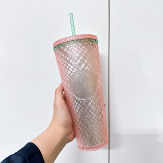 - ly giữ lạnh bling pearl jewelled studded cold cup 24 oz