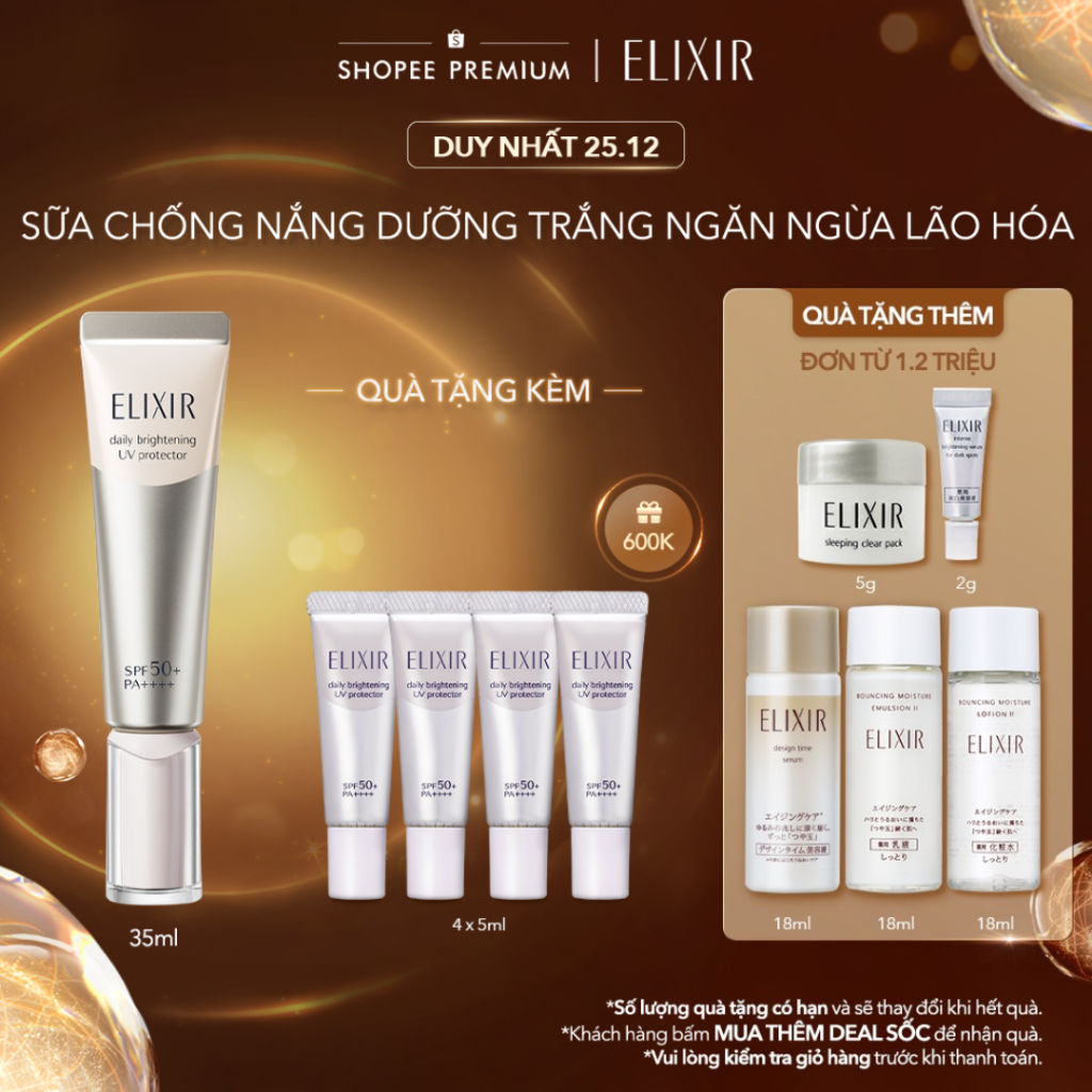 Sữa chống nắng dưỡng trắng Elixir Daily Brightening UV Protector 35ml