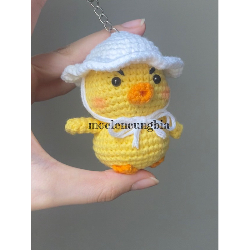 Móc khoá Gà con mặt quạu, giận dữ đáng yêu 😍
