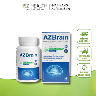 AZBR60 - Viên uống bổ não AZBrain hoạt huyết, hết chóng mặt đau đầu, mất ngủ, tăng tuần hoàn máu chính hãng