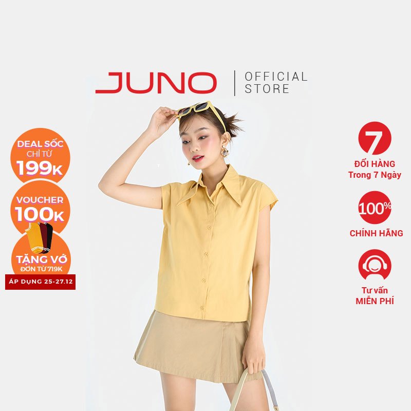 Quần Váy Nữ JUNO Kiểu Dáng Xếp Ly JNVLU007