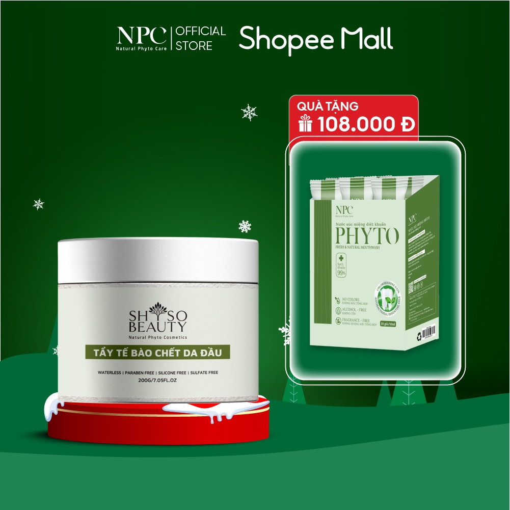 Muối Tẩy Tế Bào Chết Da Đầu SHSO Beauty Sea Salt Treatment Hair Scalp Bưởi & Lá Hương Nhu Kích Thích Mọc Tóc - 200 gram
