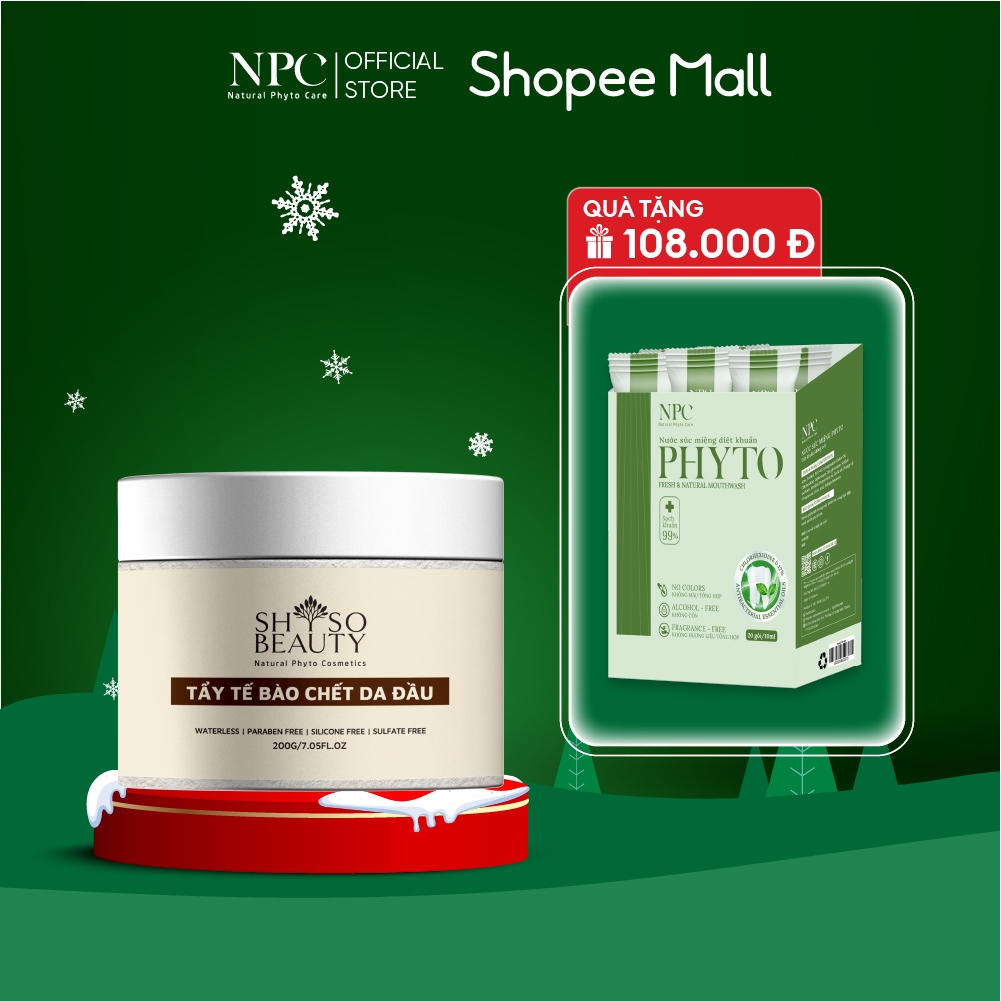 Muối Tẩy Tế Bào Chết Da Đầu SHSO Beauty Sea Salt Treatment Hair Scalp Cà Phê & Sữa Dừa Phục Hồi Tóc Hư Tổn - 200 gram