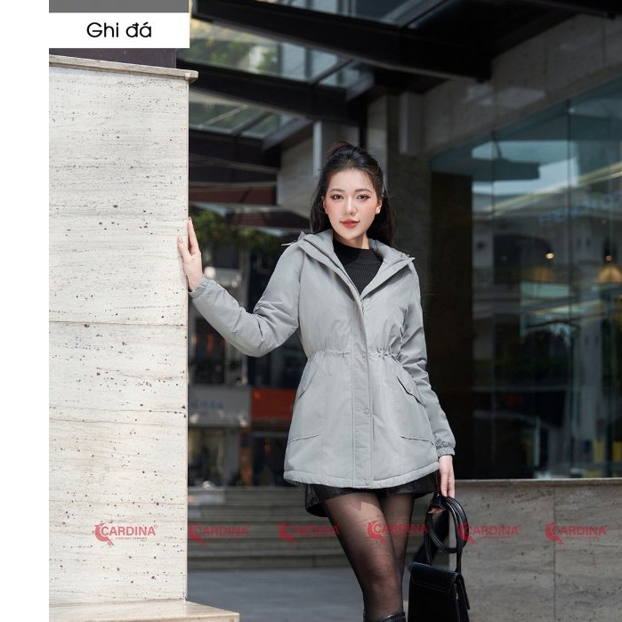 Áo PARKA Nữ Lót Lông Cừu CARDINA Siêu Nhẹ, Siêu Ấm, Chống Thấm Nước