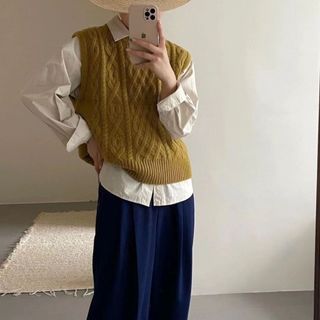 Áo ghile nữ vặn thừng thời trang, áo ghile nữ hàn quốc 1038