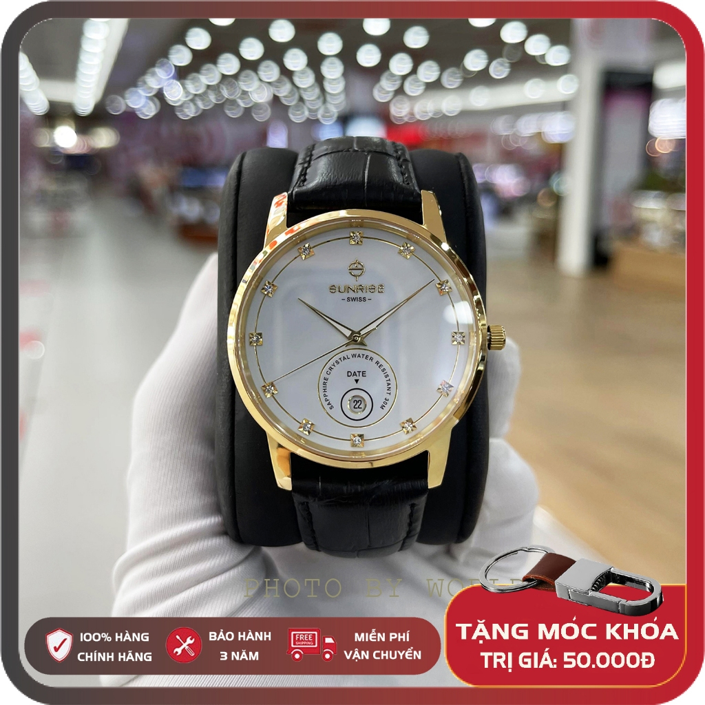 Đồng Hồ Nam Sunrise 1138PA [ Chính Hãng Full Box ] Sapphire Chống Xước , Chống Nước