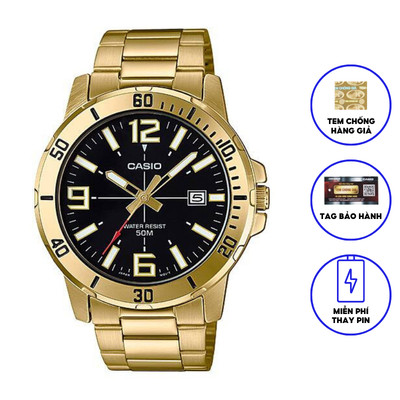 Đồng hồ nam dây kim loại Casio MTP-VD01G-1BVUDF chính hãng