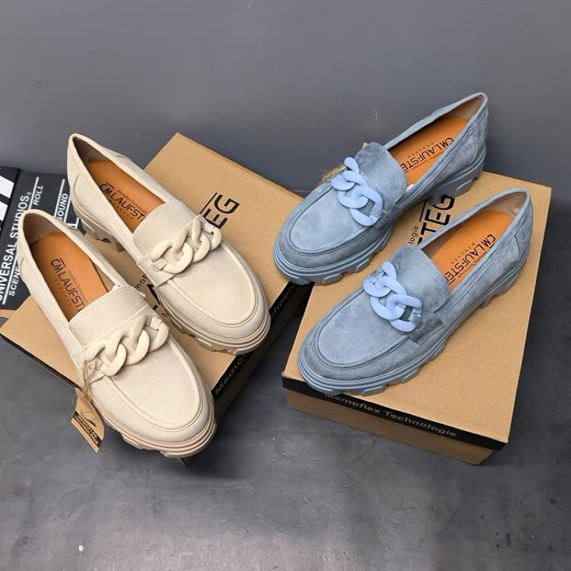 🌿ORDER- Giày Moca da lộn mix xích - hàng xuất Âu 36-41🍓