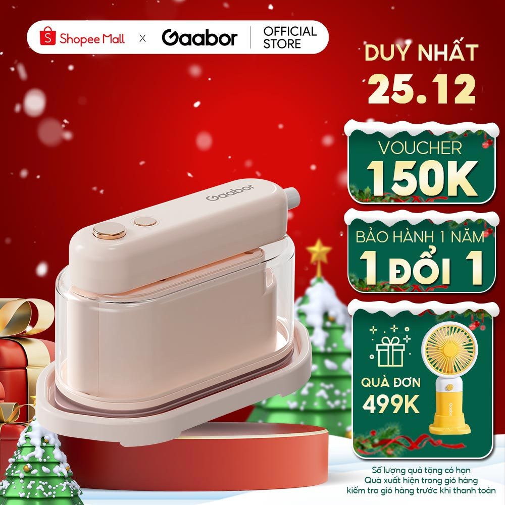 Bàn ủi hơi nước Gaabor GS1300M-PK01A thiết kế nhỏ gọn dễ thương công suất 1300W thương hiệu hàng chính hãng
